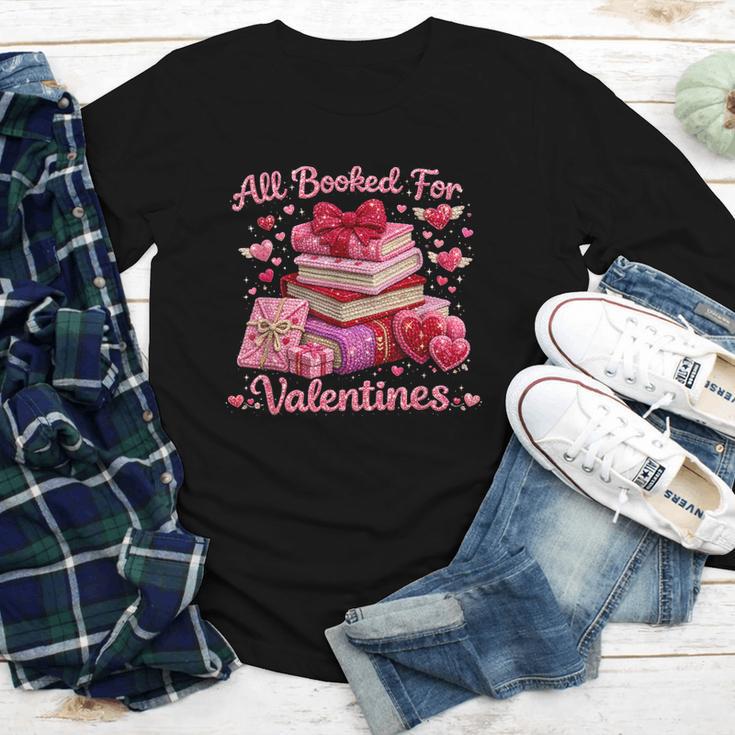 All Booked Valentine's Girly Teacher Coquette Love Youth Long Sleeve Tee