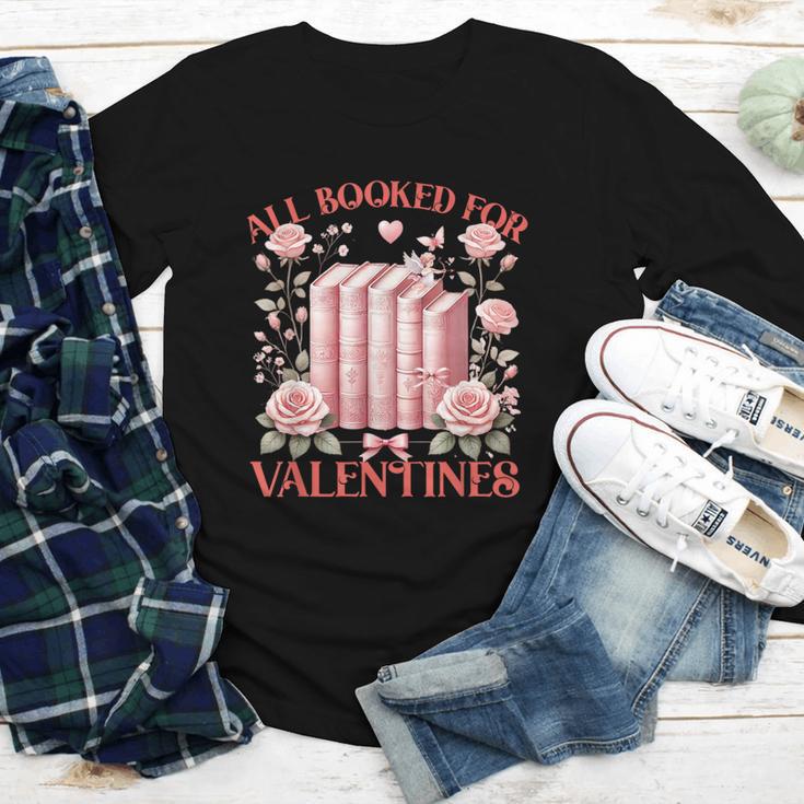 All Booked For Valentines Shirt Romantic Cupid Roses Books Youth Long Sleeve Tee