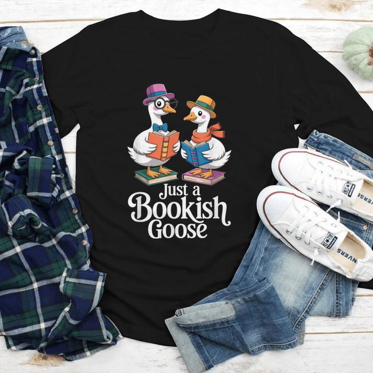 Bookish Goose Cute Geese With Hats Reading Books Youth Long Sleeve Tee