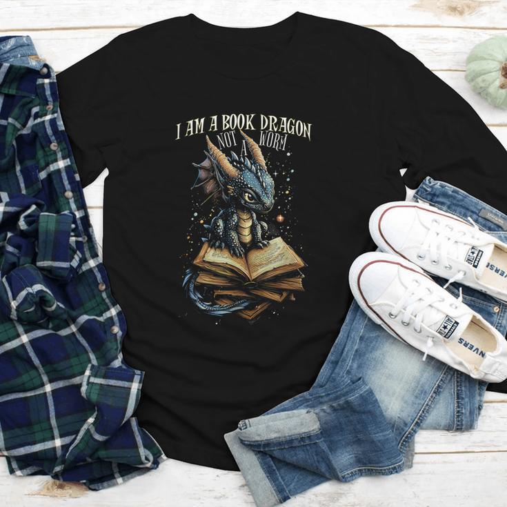 Bookish Quote I Am a Book Dragon Not a Worm Reading Book Youth Long Sleeve Tee Bookish Quote I Am a Book Dragon Not a Worm Reading Book Youth Long Sleeve Tee