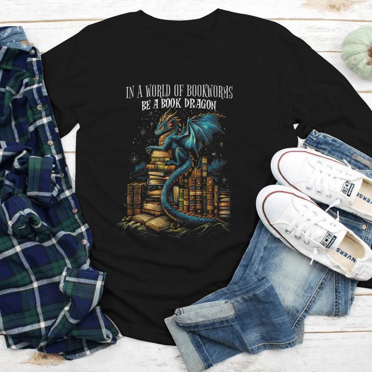 Bookish Quote In a World Of Bookworms Be a Book Dragon Youth Long Sleeve Tee