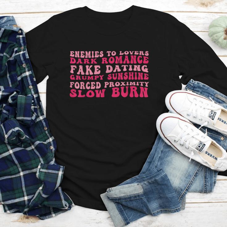Bookish Romance Tropes Book Club Reader Spicy Book Lover Youth Long Sleeve Tee