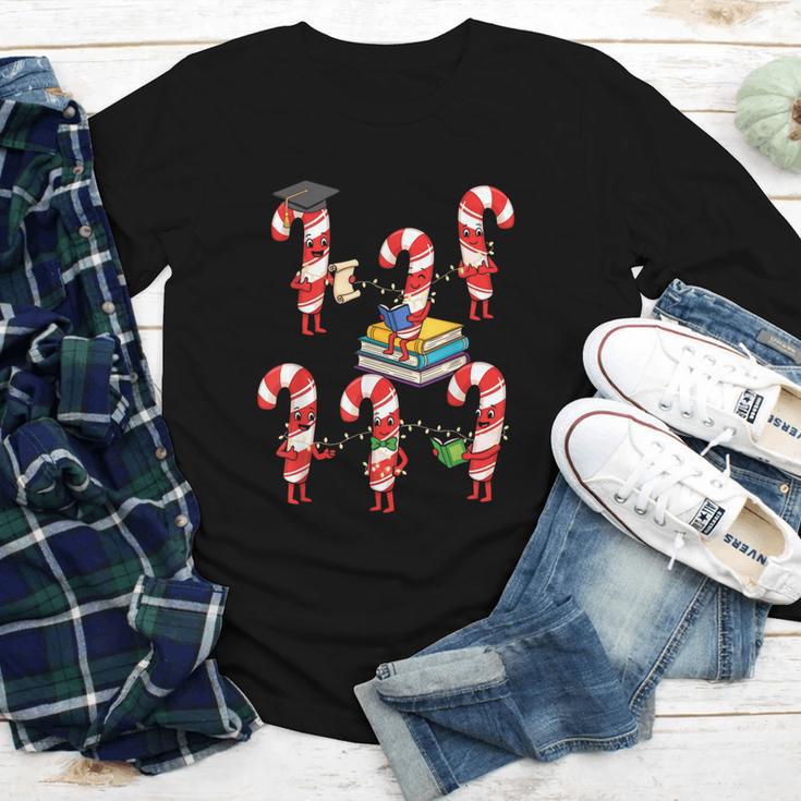 Bookmas Christmas Books Shirt Candy Cane Bookworm Youth Long Sleeve Tee