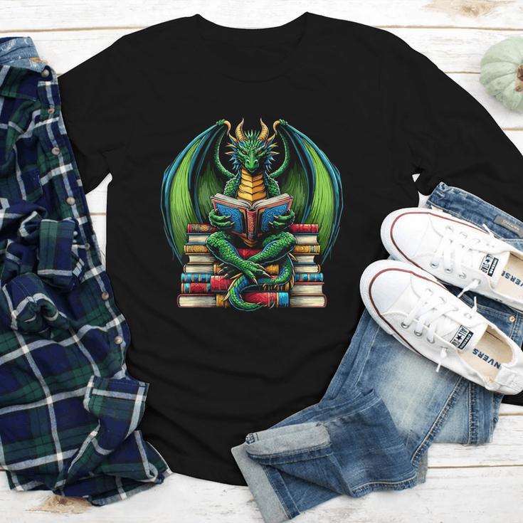 Books Dragon Reading Book Youth Long Sleeve Tee