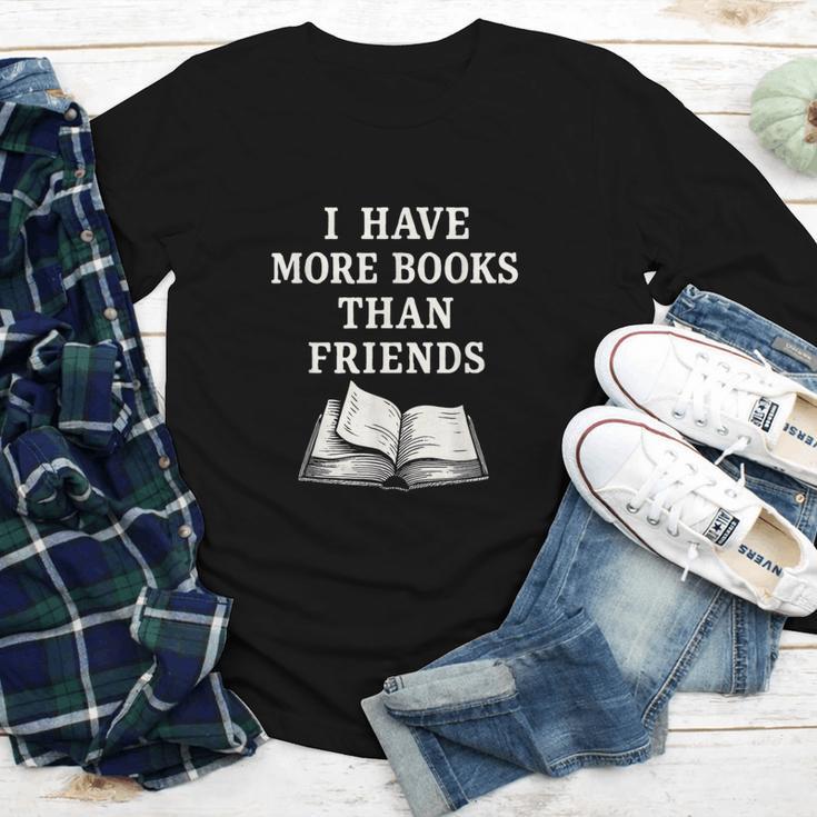 I Have More Books Than Friends Sarcastic Reader Introvert Youth Long Sleeve Tee