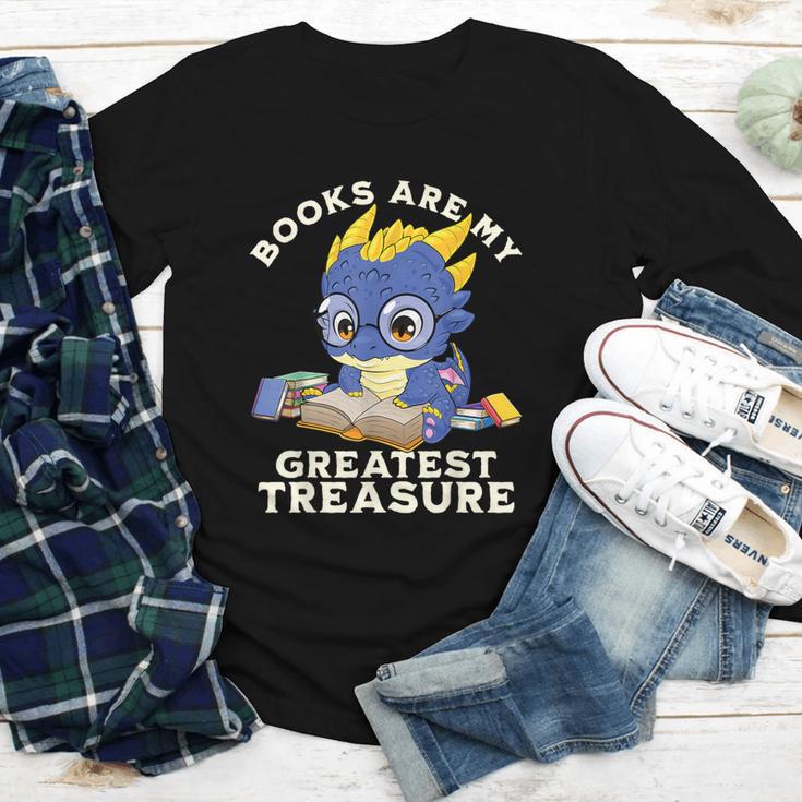 Books Are My Greatest Treasure Kawaii Dragon Reading Books Youth Long Sleeve Tee Books Are My Greatest Treasure Kawaii Dragon Reading Books Youth Long Sleeve Tee
