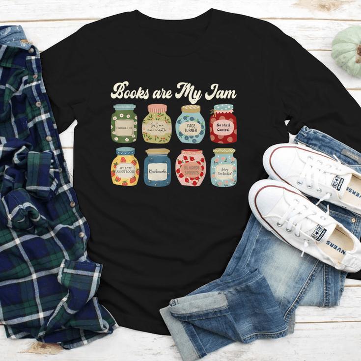 Books Are My Jam Shirt Book Lover Reader Reading Teacher Youth Long Sleeve Tee