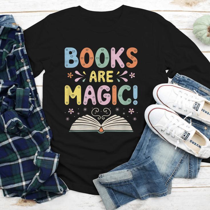 Books Are Magic Whimsical Retro Bookworm Youth Long Sleeve Tee