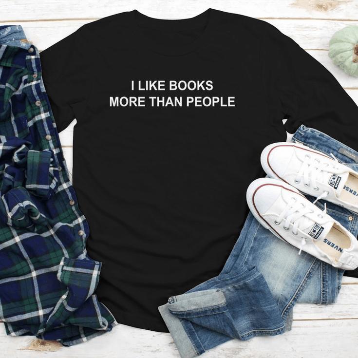 I Like Books More Than People Book Lovers Bookworms Youth Long Sleeve Tee
