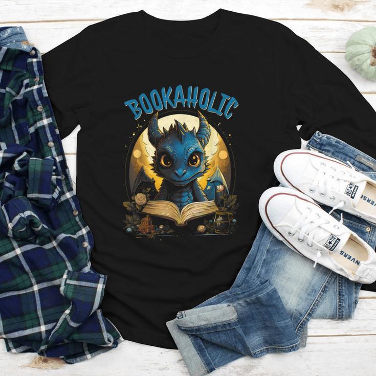 Books Quote Bookaholic Dragon Bookish Reading Youth Long Sleeve Tee