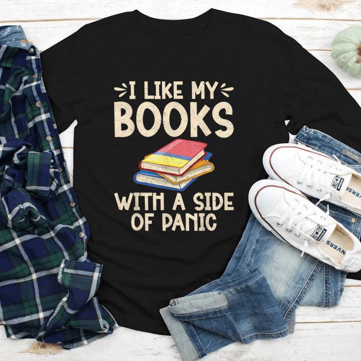 I Like My Books With a Side Of Panic Thriller Youth Long Sleeve Tee