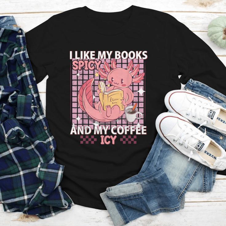 I Like My Books Spicy And My Coffee Icy Librarian Youth Long Sleeve Tee I Like My Books Spicy And My Coffee Icy Librarian Youth Long Sleeve Tee