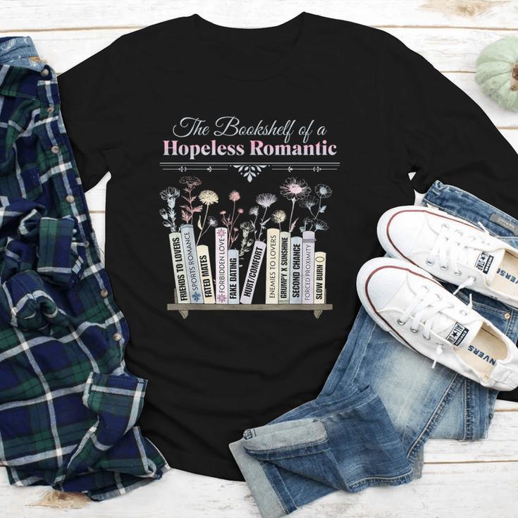 The Bookshelf Of a Hopeless Romantic Rom-Com Reading Bookish Youth Long Sleeve Tee