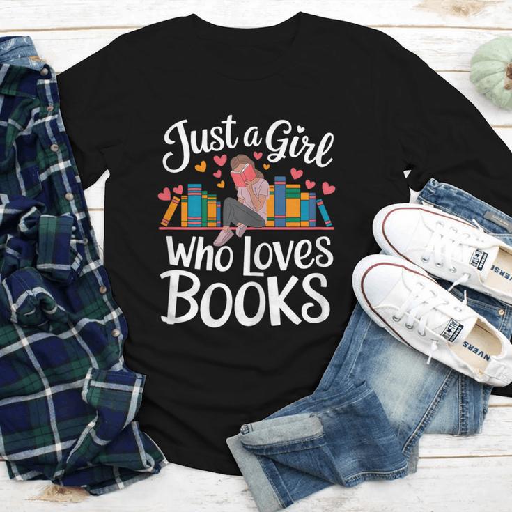 Bookworm Book Just A Girl Who Loves Books Youth Long Sleeve Tee