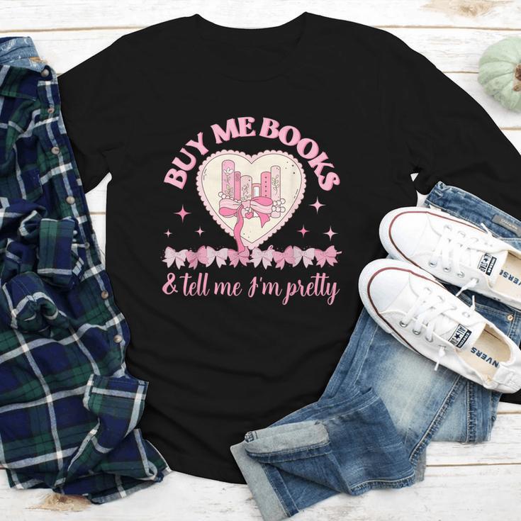 Buy Me Books And Tell Me I'm Pretty Coquette Book Lover Youth Long Sleeve Tee Buy Me Books And Tell Me I'm Pretty Coquette Book Lover Youth Long Sleeve Tee