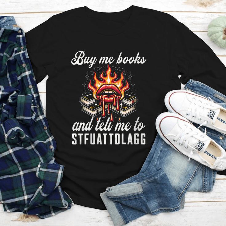 Buy Me Books And Tell Me To STFUATTDLAGG Booktok Youth Long Sleeve Tee Buy Me Books And Tell Me To STFUATTDLAGG Booktok Youth Long Sleeve Tee