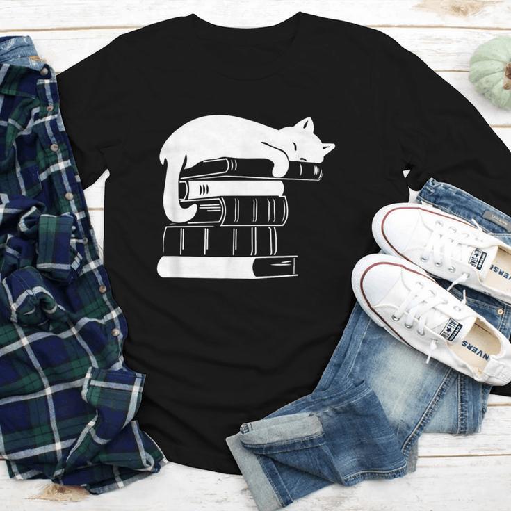 Cat Book Books And Cats Cat Lover Cat Mom Book Lovers Youth Long Sleeve Tee Cat Book Books And Cats Cat Lover Cat Mom Book Lovers Youth Long Sleeve Tee