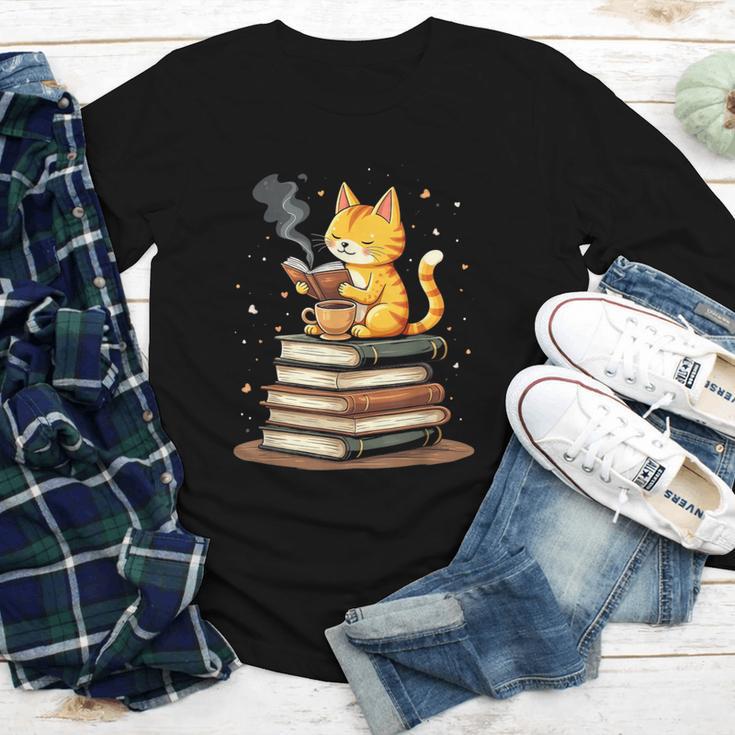 Cat Reading Books Youth Long Sleeve Tee
