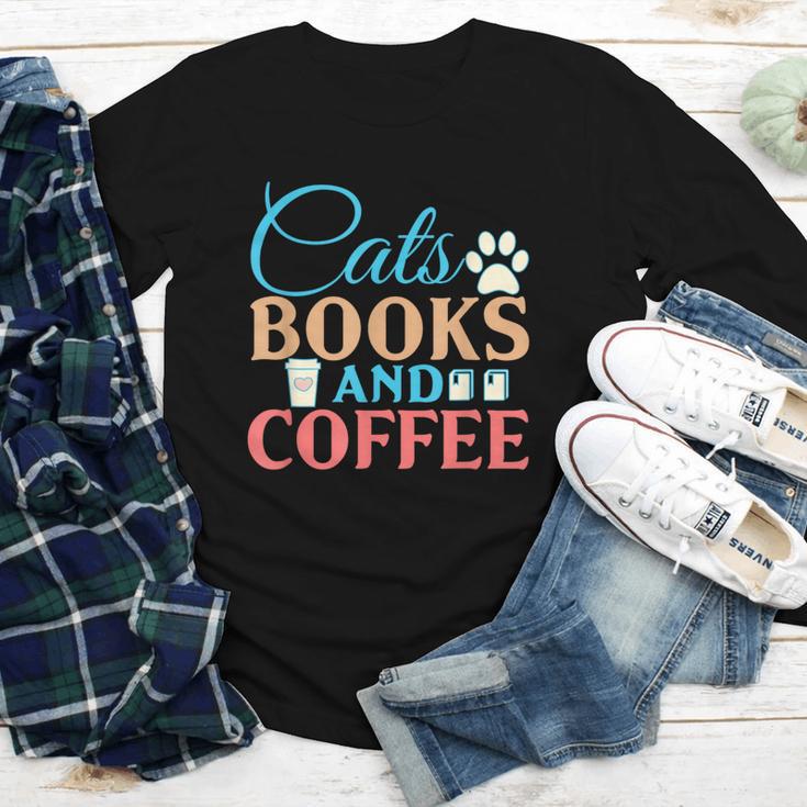 Cats Books And Coffee Youth Long Sleeve Tee