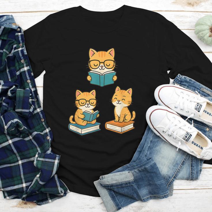 Cats Reading Book Lover Reading Bookworm Reader Youth Long Sleeve Tee