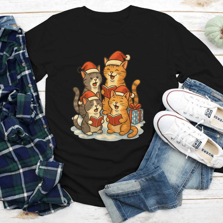 Cats Reading Books Christmas Tree Youth Long Sleeve Tee