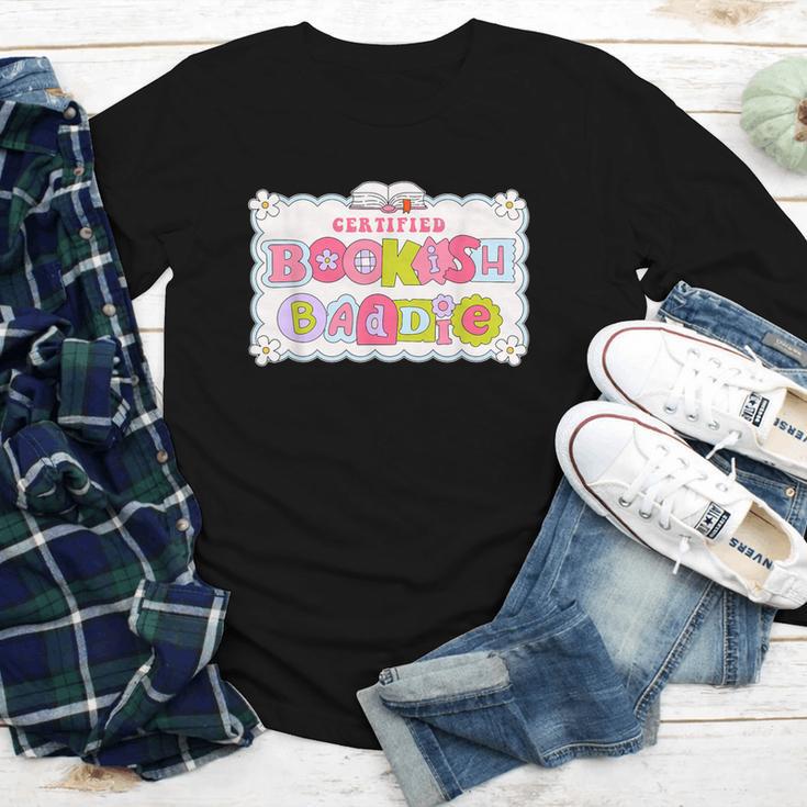 Certified Bookish Baddie Cute Book Lover Youth Long Sleeve Tee