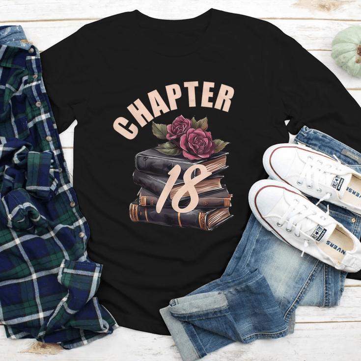 Chapter 18 18th Birthday Women Book Lovers Its My Birthday Youth Long Sleeve Tee