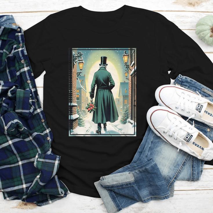Charles Dickens Christmas Classic Book Ebeneezer Scrooge -Adults Kids Small Short Sleeve T-Shirt Youth Long Sleeve Tee