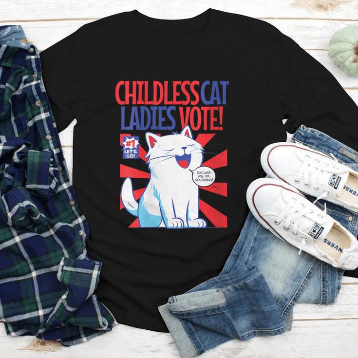 Childless Cat Ladies Vote Kamala Harris Cute Comic Book Cat Youth Long Sleeve Tee Childless Cat Ladies Vote Kamala Harris Cute Comic Book Cat Youth Long Sleeve Tee