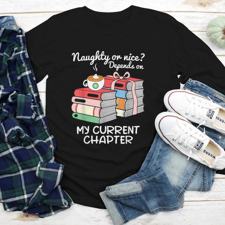 Christmas Book Lovers Naughty Or Nice Youth Long Sleeve Tee
