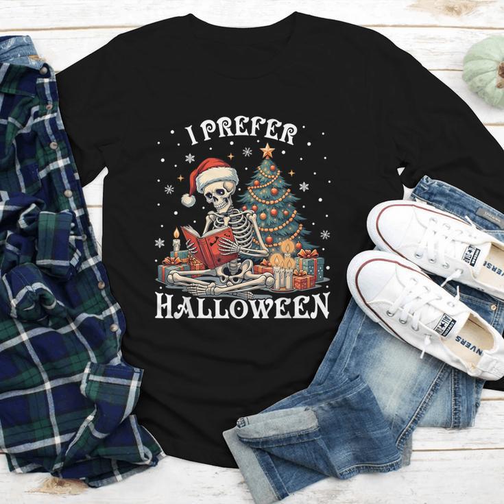 Christmas Outfit I Prefer Halloween Book Reading Skeleton Youth Long Sleeve Tee Christmas Outfit I Prefer Halloween Book Reading Skeleton Youth Long Sleeve Tee