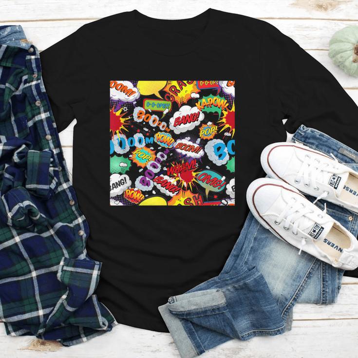 Comic Book Pop Art Modern Fun Youth Long Sleeve Tee