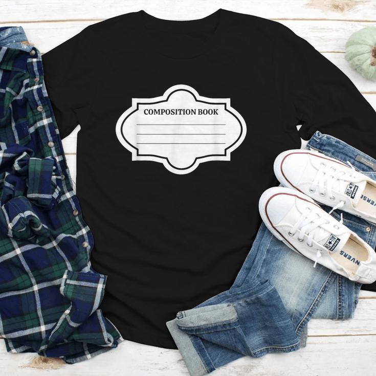 Composition Book Notebook Teacher's Halloween Group Costume Youth Long Sleeve Tee Composition Book Notebook Teacher's Halloween Group Costume Youth Long Sleeve Tee
