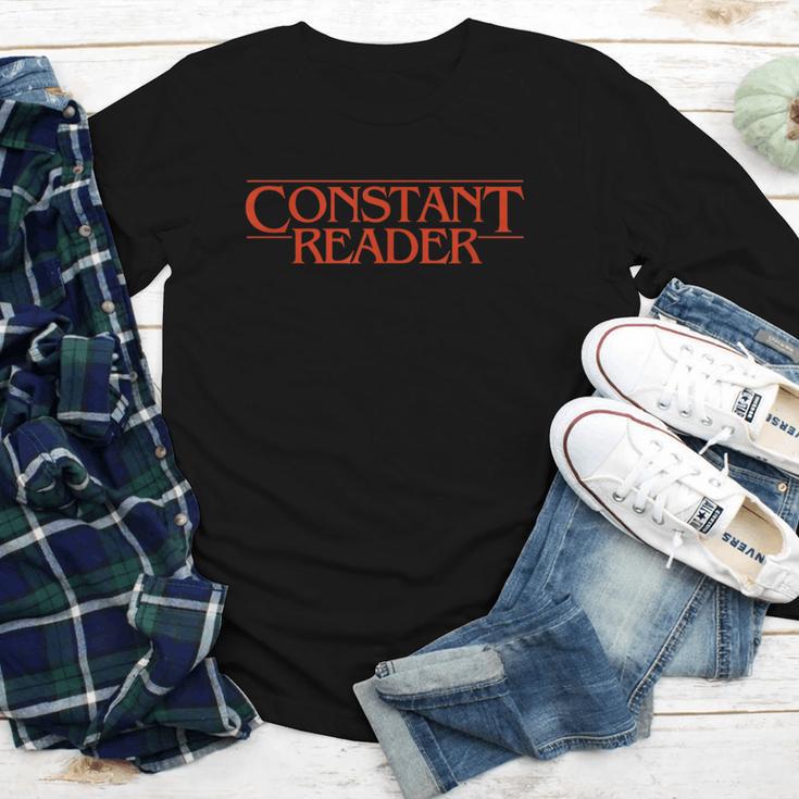 Constant Reader Fan Of Horror Suspense Books Bibliophile Youth Long Sleeve Tee