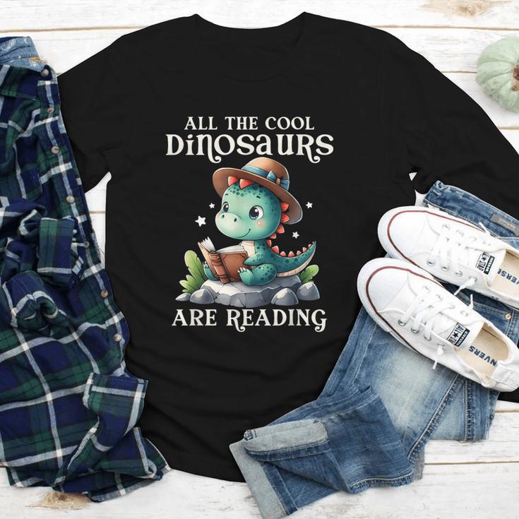 All The Cool Dinosaurs Are Reading Book Reader T-Rex Kawaii Youth Long Sleeve Tee All The Cool Dinosaurs Are Reading Book Reader T-Rex Kawaii Youth Long Sleeve Tee