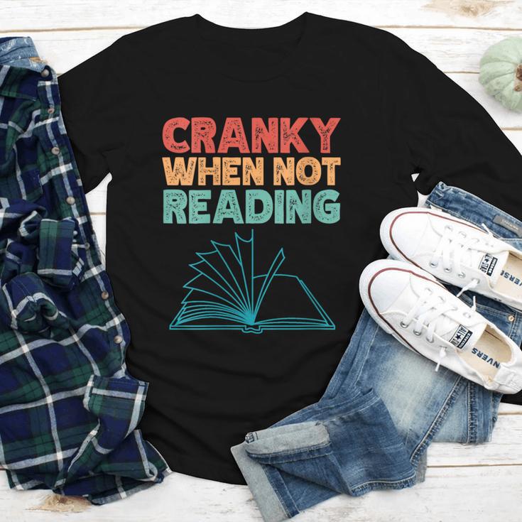 Cranky When Not Reading Retro Vintage Book Lover Youth Long Sleeve Tee