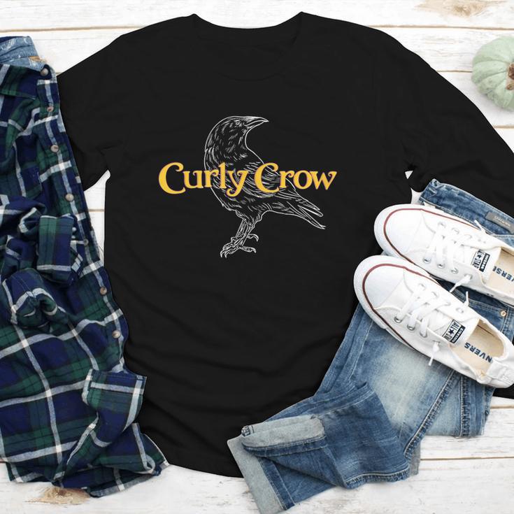 Curly Crow Art And Books Logo Youth Long Sleeve Tee