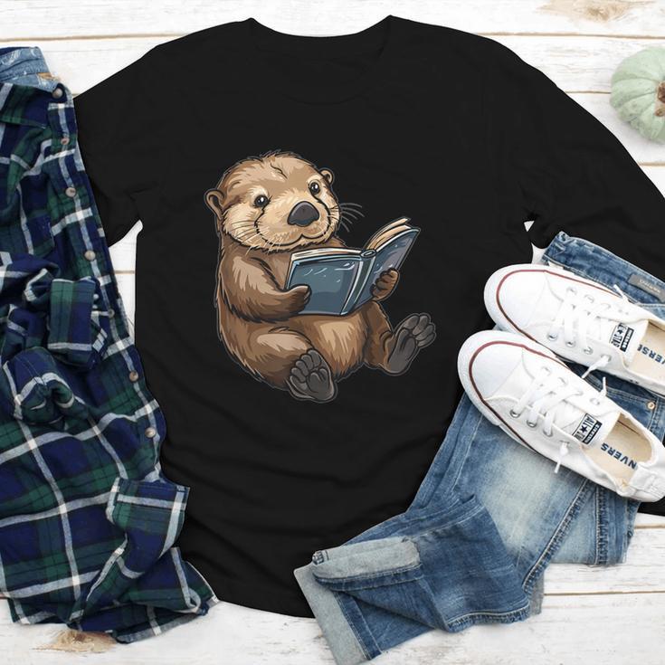 Cute Book Sea Otter Youth Long Sleeve Tee