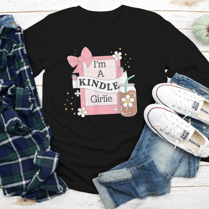 Cute Bookish Kindle Girlie Nerdy Read Book Lover Girl Women Youth Long Sleeve Tee