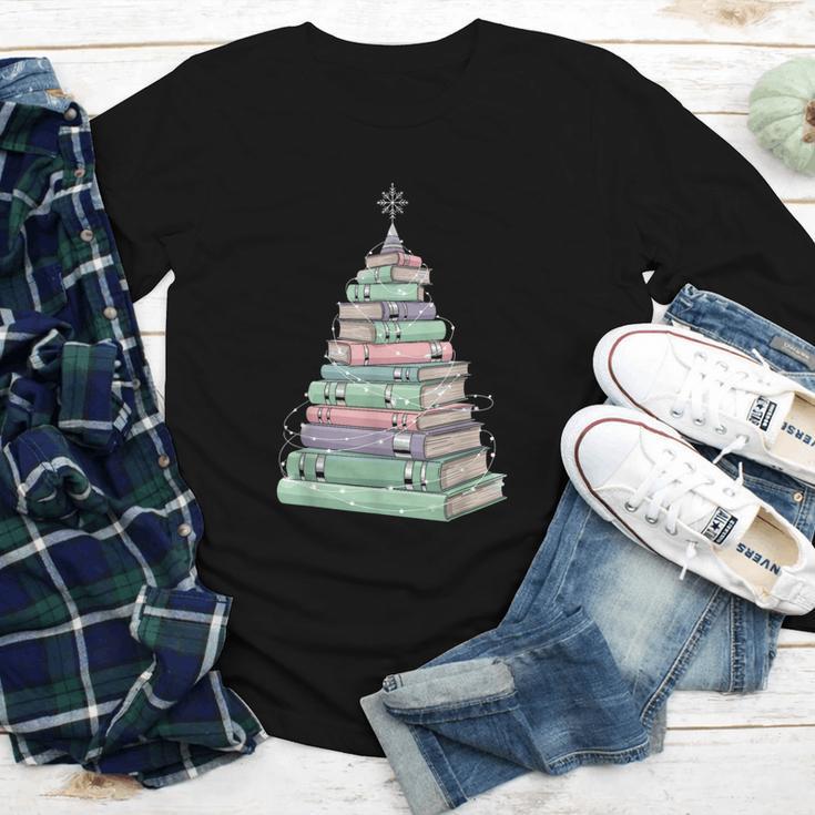Cute Bookmas Christmas Book Tree Book Lover Teacher Youth Long Sleeve Tee