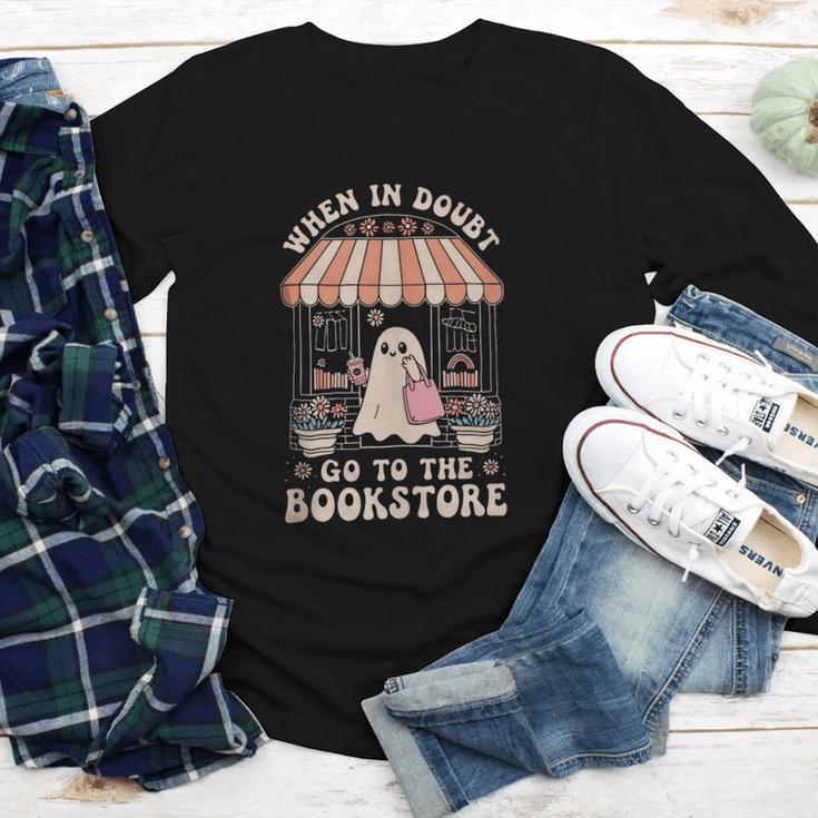 Cute Bookstore Ghost Retro Women Book Lovers Youth Long Sleeve Tee Cute Bookstore Ghost Retro Women Book Lovers Youth Long Sleeve Tee