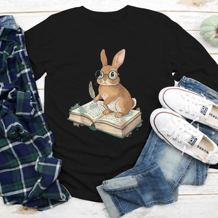 Cute Bunny Reading Book Glasses Bookworm Youth Long Sleeve Tee Cute Bunny Reading Book Glasses Bookworm Youth Long Sleeve Tee
