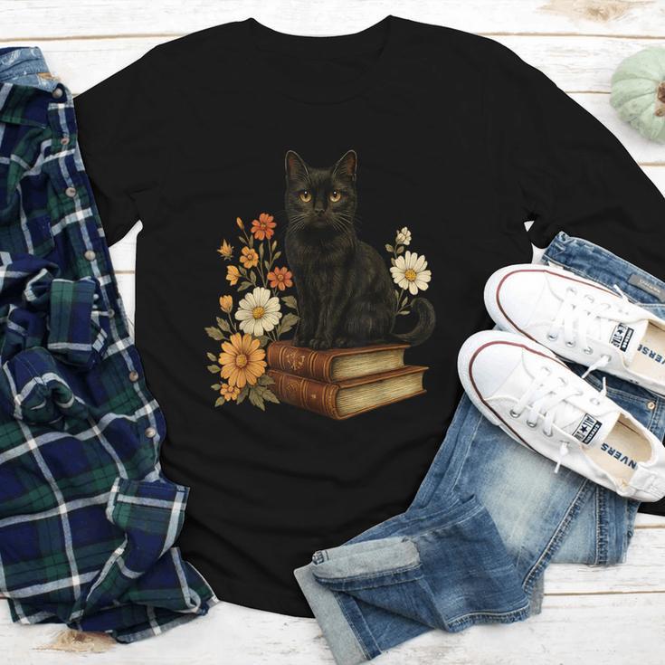 Cute Cat Book Flowers Youth Long Sleeve Tee Cute Cat Book Flowers Youth Long Sleeve Tee