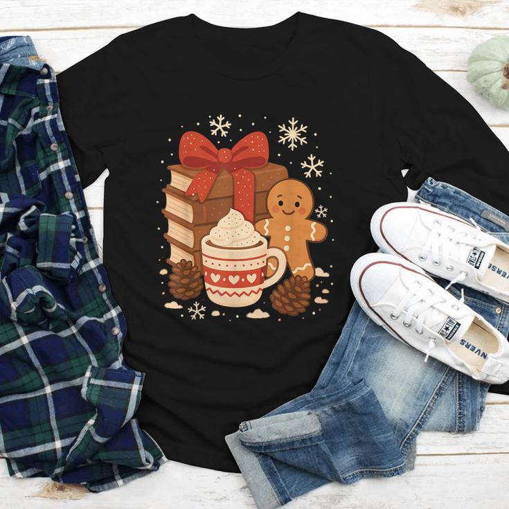Cute Christmas Books Gingerbread Xmas Book Lover Teacher Youth Long Sleeve Tee Cute Christmas Books Gingerbread Xmas Book Lover Teacher Youth Long Sleeve Tee
