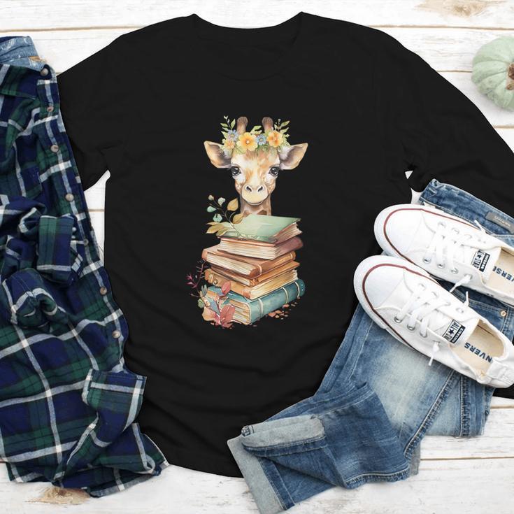 Cute Giraffe With Book Floral Bookworm Librarian Book Lover Youth Long Sleeve Tee Cute Giraffe With Book Floral Bookworm Librarian Book Lover Youth Long Sleeve Tee
