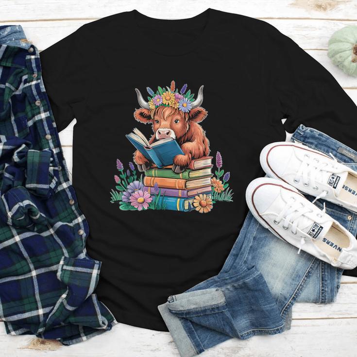Cute Highland Cow Reading Book Baby Cow Bookworm Youth Long Sleeve Tee Cute Highland Cow Reading Book Baby Cow Bookworm Youth Long Sleeve Tee
