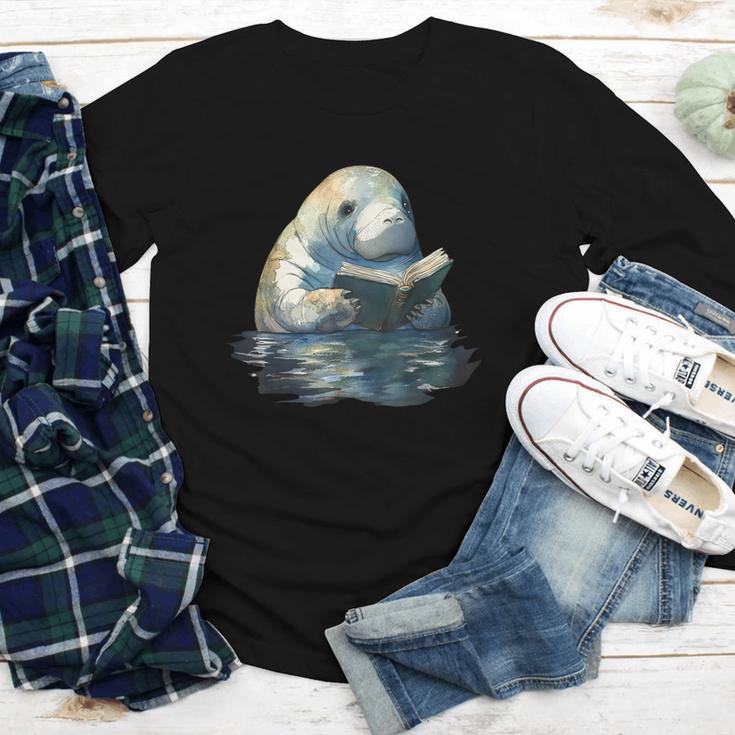 Cute Manatee Reading Book Bookworm Readers Manatee Lover Youth Long Sleeve Tee Cute Manatee Reading Book Bookworm Readers Manatee Lover Youth Long Sleeve Tee