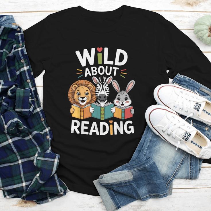 Cute Wildlife Zoo Animals For Book Reader Bookworms Youth Long Sleeve Tee