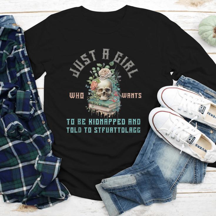 Dark Romance Women STFUATTDLAGG Smutt Book Merch Good Girl Youth Long Sleeve Tee