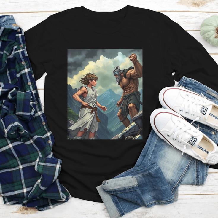David And Goliath Bible Book Of Samuel King David Comic Youth Long Sleeve Tee David And Goliath Bible Book Of Samuel King David Comic Youth Long Sleeve Tee